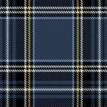 Navy Stewart Plaid Fleece Fabric