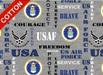 United States Air Force Heather Cotton Fabric