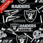 Oakland Raiders Retro NFL Cotton Fabric