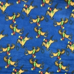 Blue Ride Em Cowboys Fleece Fabric