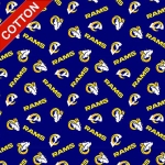 Los Angeles Rams Logo Allover NFL Cotton Fabric
