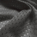 Dark Charcoal Football Mesh Jersey Fabric