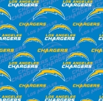 Los Angeles Chargers Allover NFL Fleece Fabric