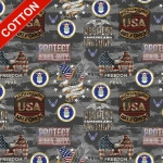 United States Military Freedom Over Fear Air Force Cotton Fabric