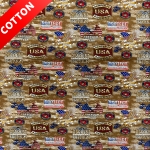 United States Military Freedom Over Fear Marines Cotton Fabric