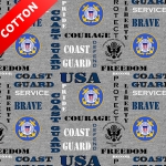 United States Coast Guards Heather Cotton Fabric